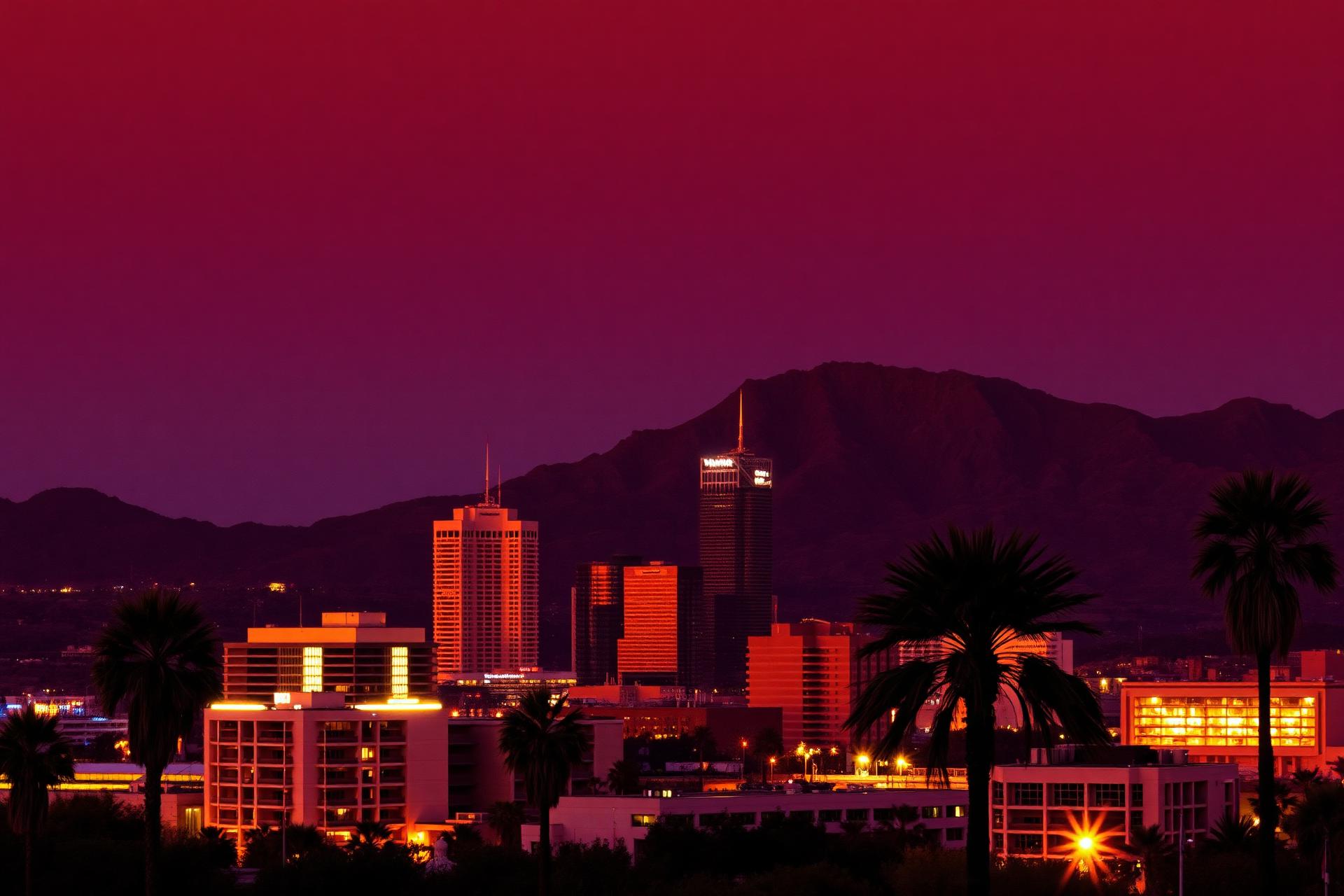 Phoenix, Arizona skyline at sunset